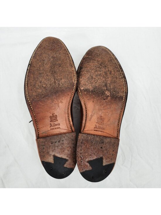 Alden 962 Norwegian Front Blucher 8.5 E/EEE Burnished Tan Calfskin Oxford Shoes